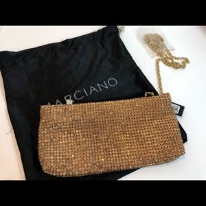 Marciano clutch with crystal glass gems ~New